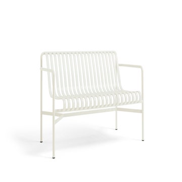 Banc avec dossier PALISSADE de Hay, Cream white