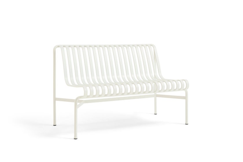 Banc avec dossier PALISSADE de Hay, Sans accoudoir, Cream white Banc avec dossier PALISSADE de Hay, Sans accoudoir, Cream white