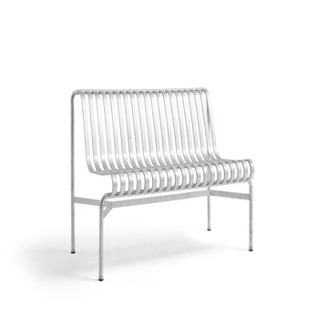Banc avec dossier PALISSADE de Hay, Sans accoudoir, Galva brut