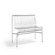 Banc avec dossier PALISSADE, Sans accoudoir, Galva brut