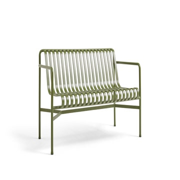 Banc avec dossier PALISSADE de Hay, Olive