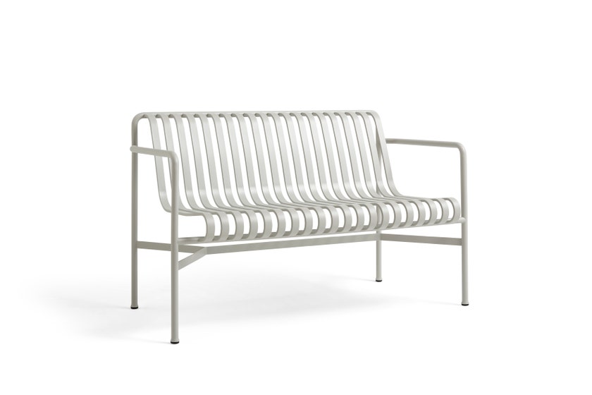 Banc avec dossier PALISSADE de Hay, Sky grey Banc avec dossier PALISSADE de Hay, Sky grey