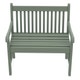 Banc en Acajou NOTTING HILL, Langhe Green
