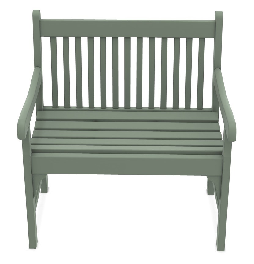 Banc en Acajou NOTTING HILL, Langhe Green