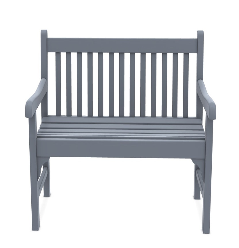 Banc en Acajou NOTTING HILL, Pantelleria Blue