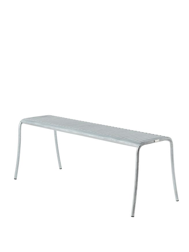 Banc lames PATIO, Brut verni Banc lames PATIO, Brut verni