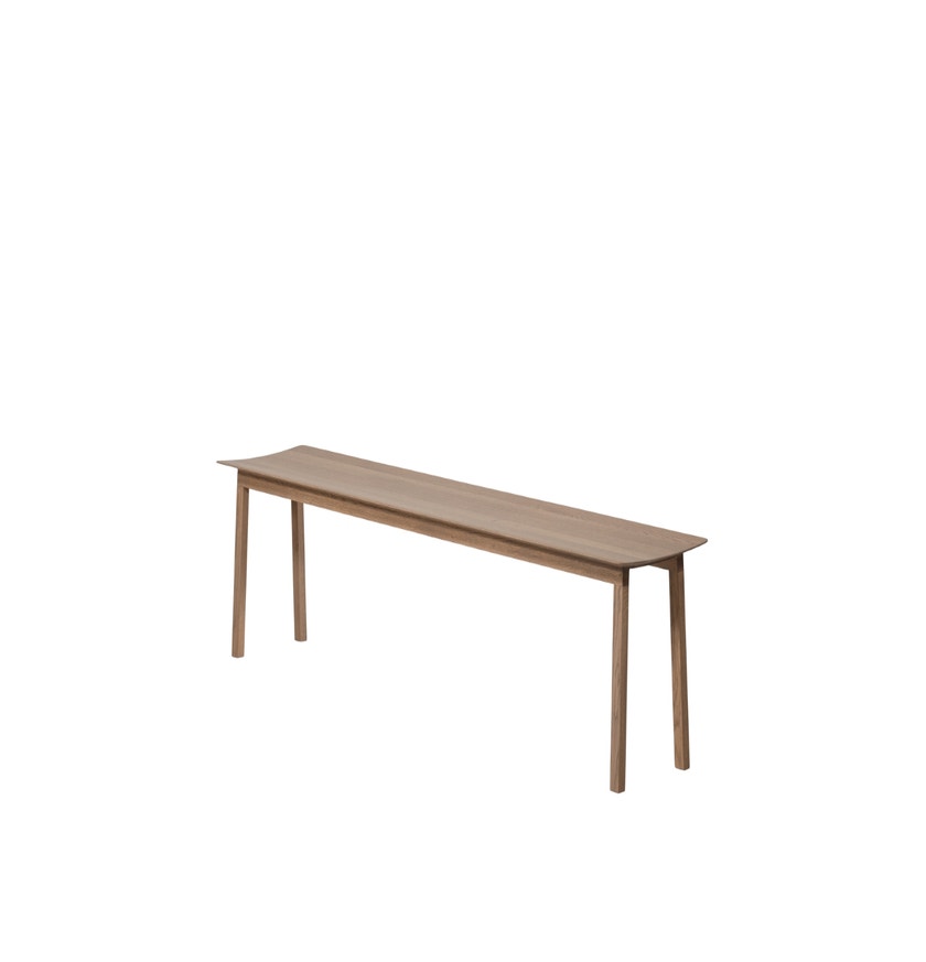 Banc NERVOSA de Woak, 200 x 40 cm, chêne foncé