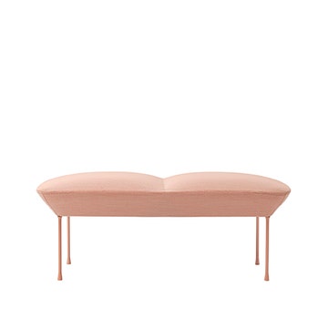 Banc OSLO de Muuto, Steelcut 515 Rose clair
