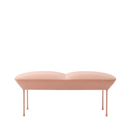 Banc OSLO de Muuto, Steelcut 515 Rose clair