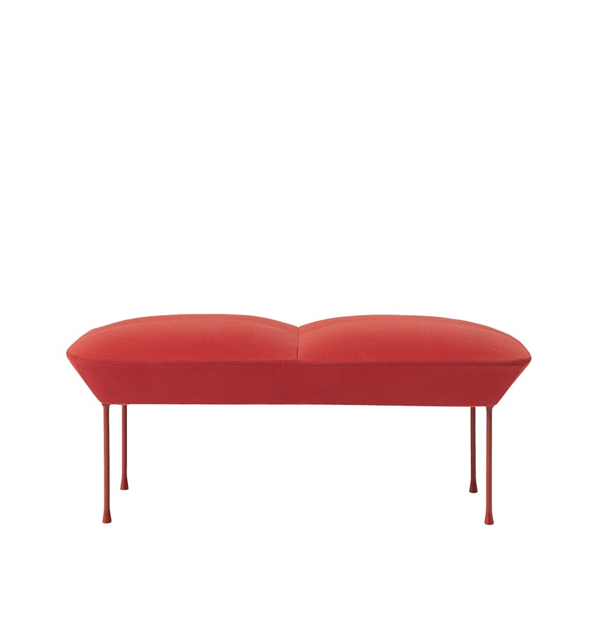 Banc OSLO de Muuto, Steelcut 660 Rouge