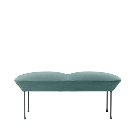 Banc OSLO de Muuto, Steelcut trio 966 Gris vert