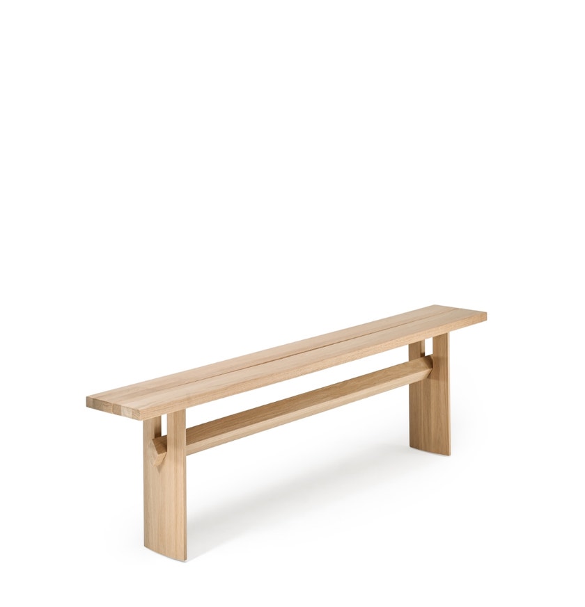 Banc SNOOP de Woak, 220 x 35 cm, Chêne huilé