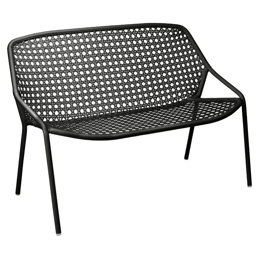 Banquette CROISETTE de Fermob, Réglisse Banquette CROISETTE de Fermob, Réglisse