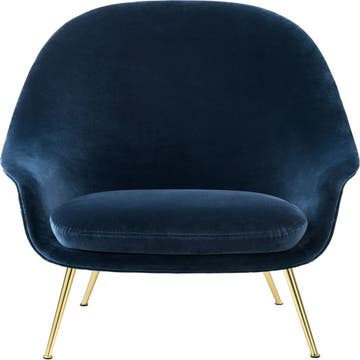 Fauteuil Lounge haut BAT de Gubi, Laiton