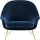 Fauteuil Lounge haut BAT, Laiton