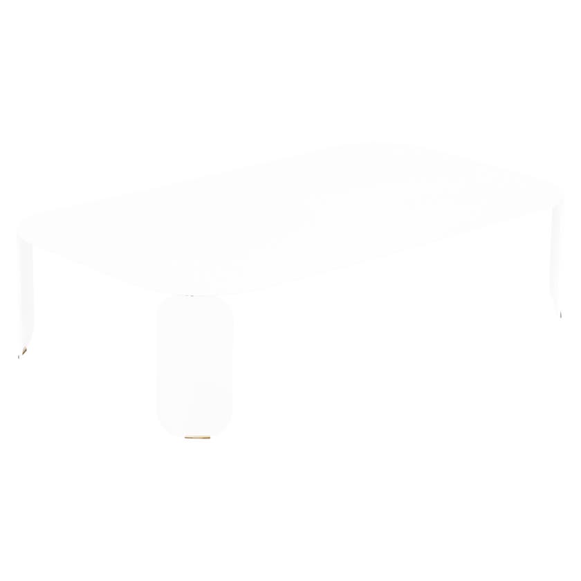Table basse rectangulaire BEBOP de Fermob, H.29, Blanc coton Table basse rectangulaire BEBOP de Fermob, H.29, Blanc coton