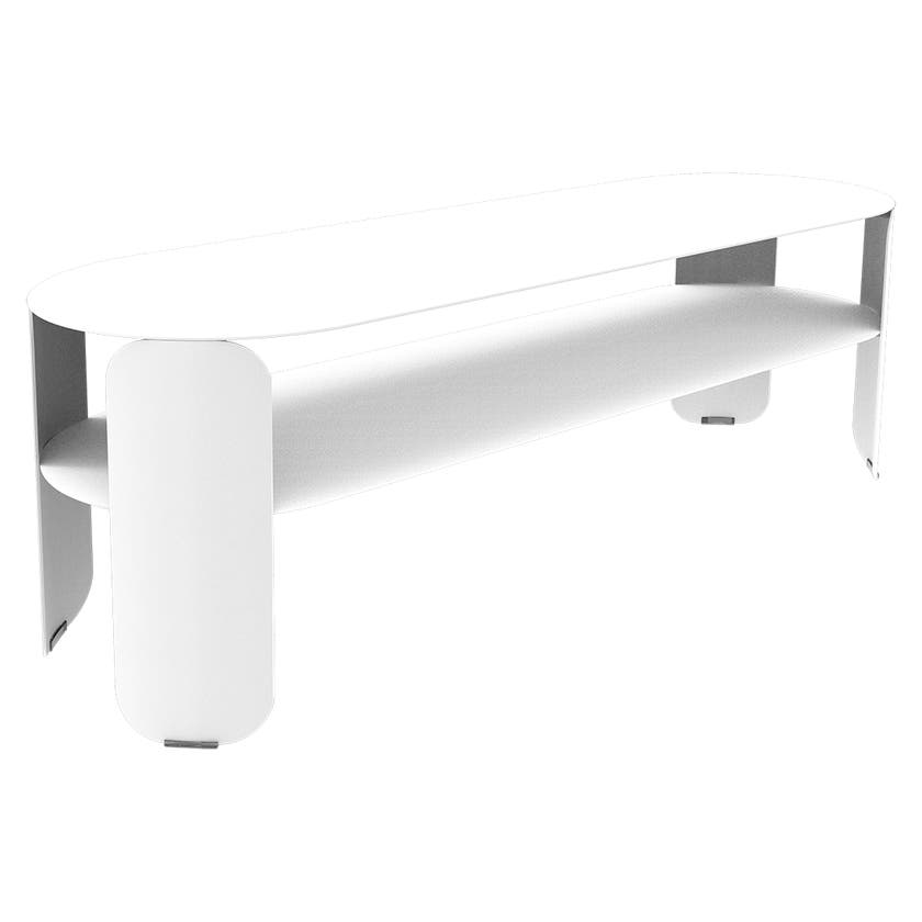 Console basse BEBOP 120x40cm de Fermob, Blanc coton Console basse BEBOP 120x40cm de Fermob, Blanc coton