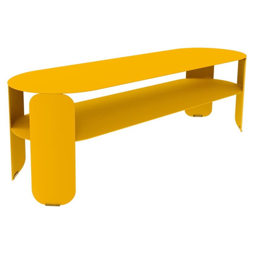 Console basse BEBOP 120x40cm de Fermob, Miel Console basse BEBOP 120x40cm de Fermob, Miel