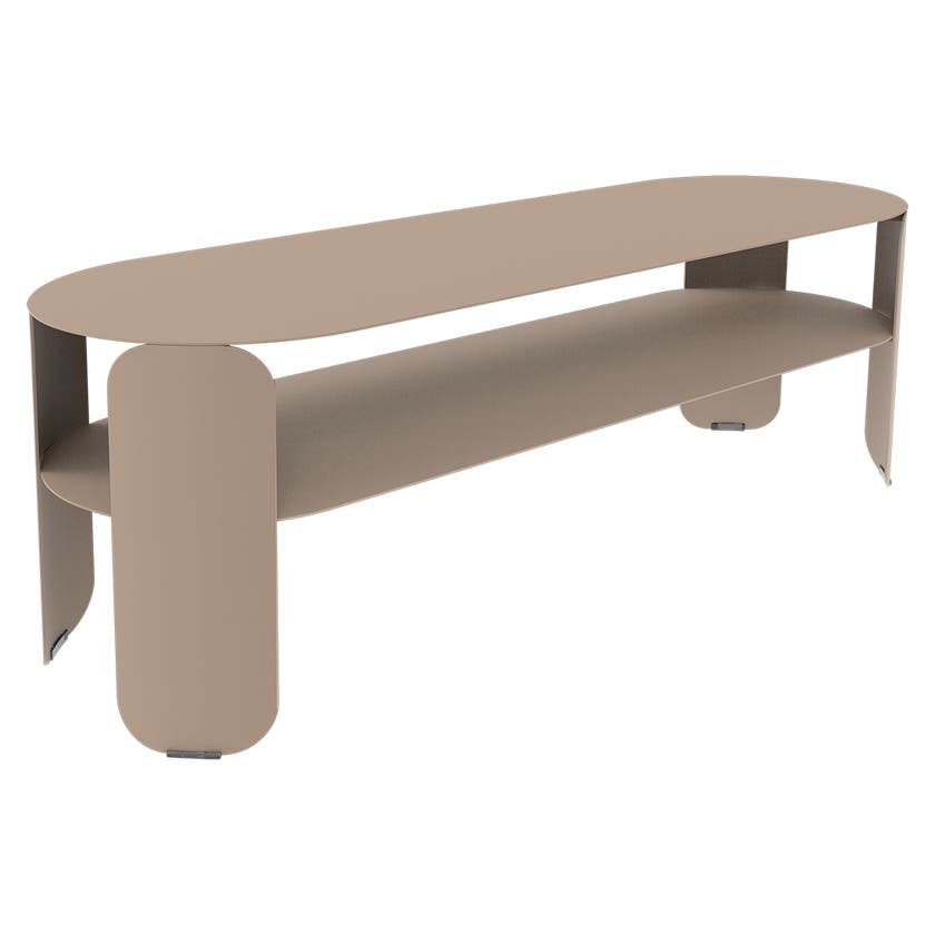 Console basse BEBOP 120x40cm de Fermob, Muscade Console basse BEBOP 120x40cm de Fermob, Muscade