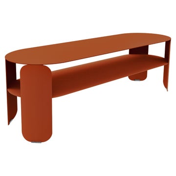 Console basse BEBOP 120x40cm de Fermob, Orange confite