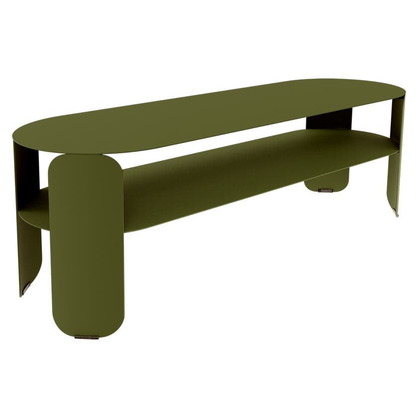 Console basse BEBOP 120x40cm de Fermob, Pesto Console basse BEBOP 120x40cm de Fermob, Pesto