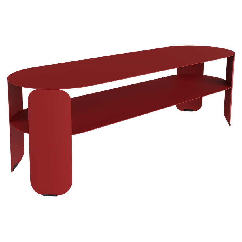 Console basse BEBOP 120x40cm de Fermob, Piment Console basse BEBOP 120x40cm de Fermob, Piment