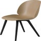 Chaise BEETLE unupholstered Plastic base, Pieds noir, Assise Brun galet