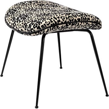 Pouf BEETLE OTTOMAN de Gubi, Tissu Backhausen Jardin, Structure noire