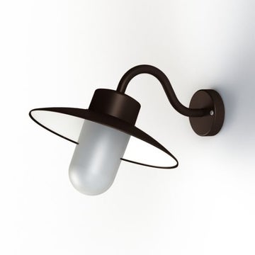 Applique BELCOUR N°1 Opale de Roger Pradier®, Rouille et verre dépoli
