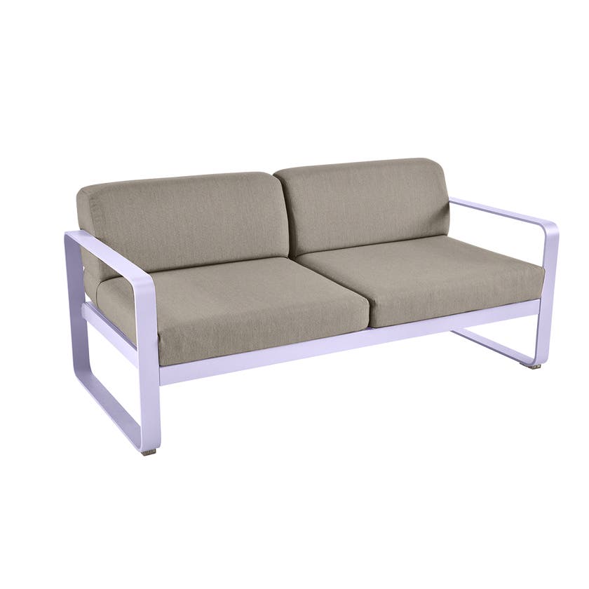 Canapé BELLEVIE de Fermob, Coussin Taupe grisé, Guimauve Canapé BELLEVIE de Fermob, Coussin Taupe grisé, Guimauve