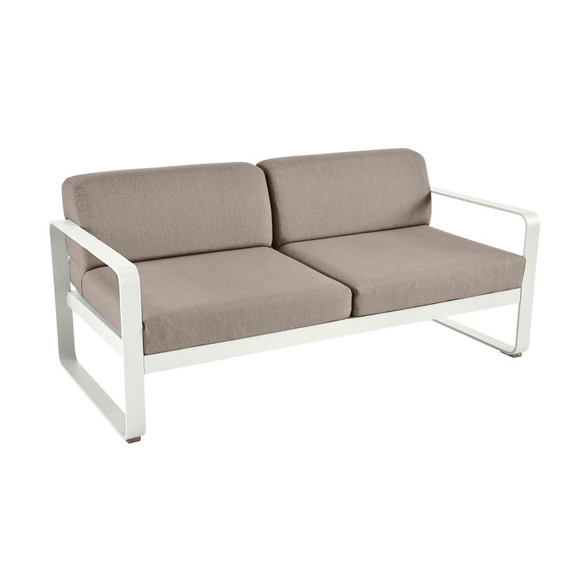 Canapé 2 Places BELLEVIE de Fermob, Coussin taupe grisé, Gris argile Canapé 2 Places BELLEVIE de Fermob, Coussin taupe grisé, Gris argile