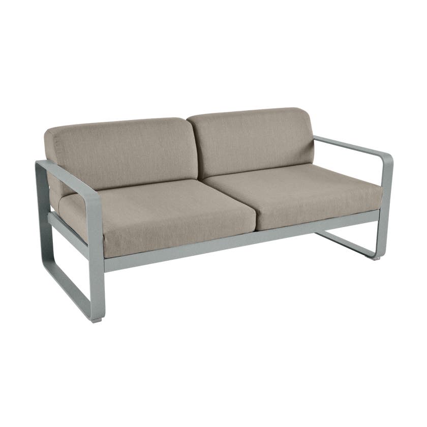 Canapé BELLEVIE de Fermob, Coussin Taupe grisé, Gris lapilli Canapé BELLEVIE de Fermob, Coussin Taupe grisé, Gris lapilli