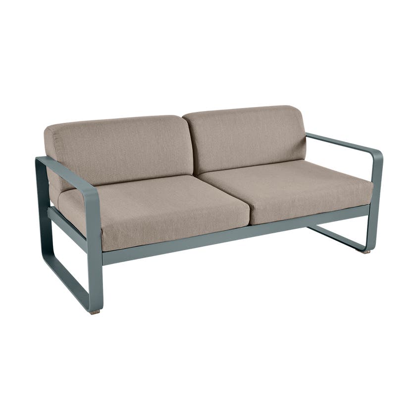 Canapé BELLEVIE de Fermob, Coussin Taupe grisé, Gris orage Canapé BELLEVIE de Fermob, Coussin Taupe grisé, Gris orage