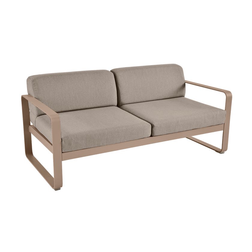 Canapé BELLEVIE de Fermob, Coussin Taupe grisé, Muscade Canapé BELLEVIE de Fermob, Coussin Taupe grisé, Muscade