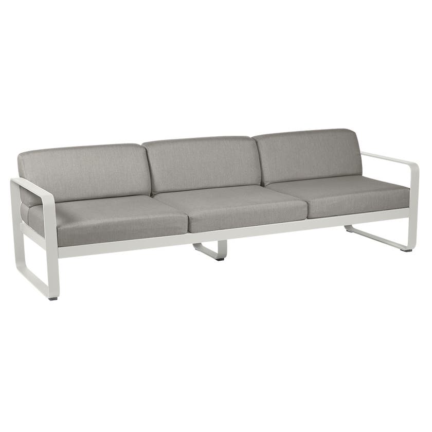 Canapé 3 places BELLEVIE de Fermob, Coussin Taupe grisé, Gris argile Canapé 3 places BELLEVIE de Fermob, Coussin Taupe grisé, Gris argile