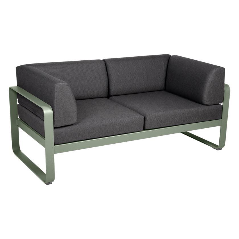 Canapé Club lounge BELLEVIE 2 places de Fermob, Cactus, Coussin Gris graphite Canapé Club lounge BELLEVIE 2 places de Fermob, Cactus, Coussin Gris graphite
