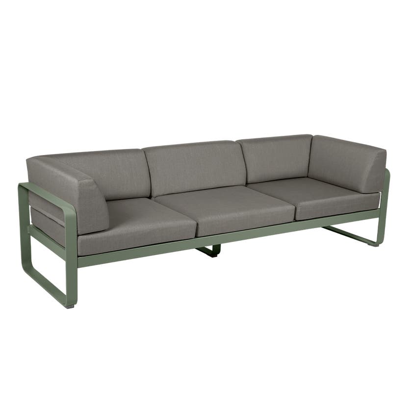 Canapé 3 places BELLEVIE de Fermob, Coussin Taupe Grisé, Cactus Canapé 3 places BELLEVIE de Fermob, Coussin Taupe Grisé, Cactus