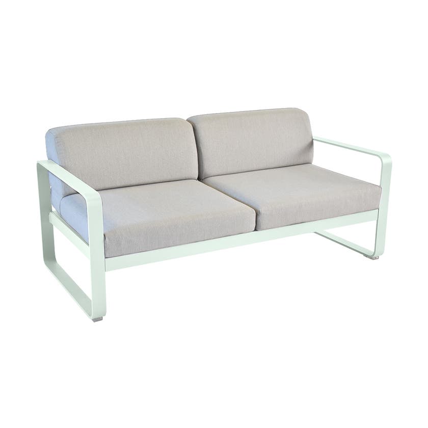 Canapé BELLEVIE de Fermob, Coussin Gris flanelle, Menthe glaciale Canapé BELLEVIE de Fermob, Coussin Gris flanelle, Menthe glaciale