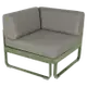 Module d'angle 1 place BELLEVIE, Cactus, Coussin Taupe grisé