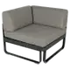 Module d'angle 1 place BELLEVIE, Carbone , Coussin Taupe grisé