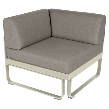 Module d'angle 1 place BELLEVIE, Gris argile, Coussin Gris graphite