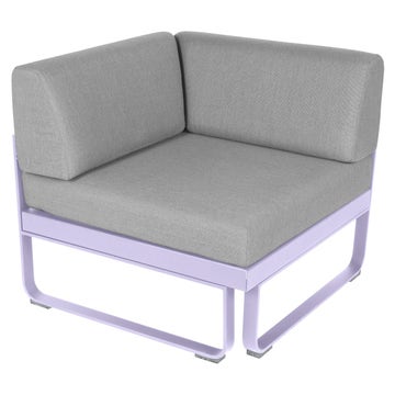 Module d'angle 1 place BELLEVIE, Guimauve, Coussin Gris flanelle