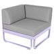 Module d'angle 1 place BELLEVIE, Guimauve, Coussin Gris flanelle