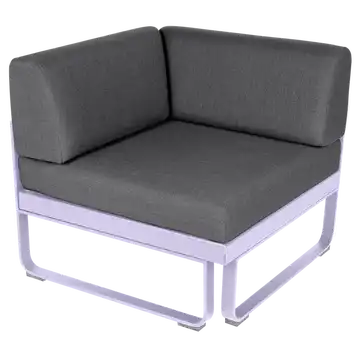 Module d'angle 1 place BELLEVIE, Guimauve, Coussin Gris graphite