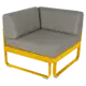Module d'angle 1 place BELLEVIE, Miel, Coussin Taupe grisé