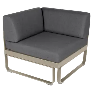 Module d'angle 1 place BELLEVIE, Muscade, Coussin Gris graphite
