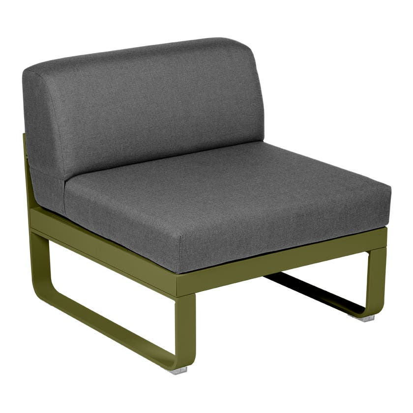 Module central BELLEVIE de Fermob, 1 place, Pesto, Coussin Gris graphite Module central BELLEVIE de Fermob, 1 place, Pesto, Coussin Gris graphite