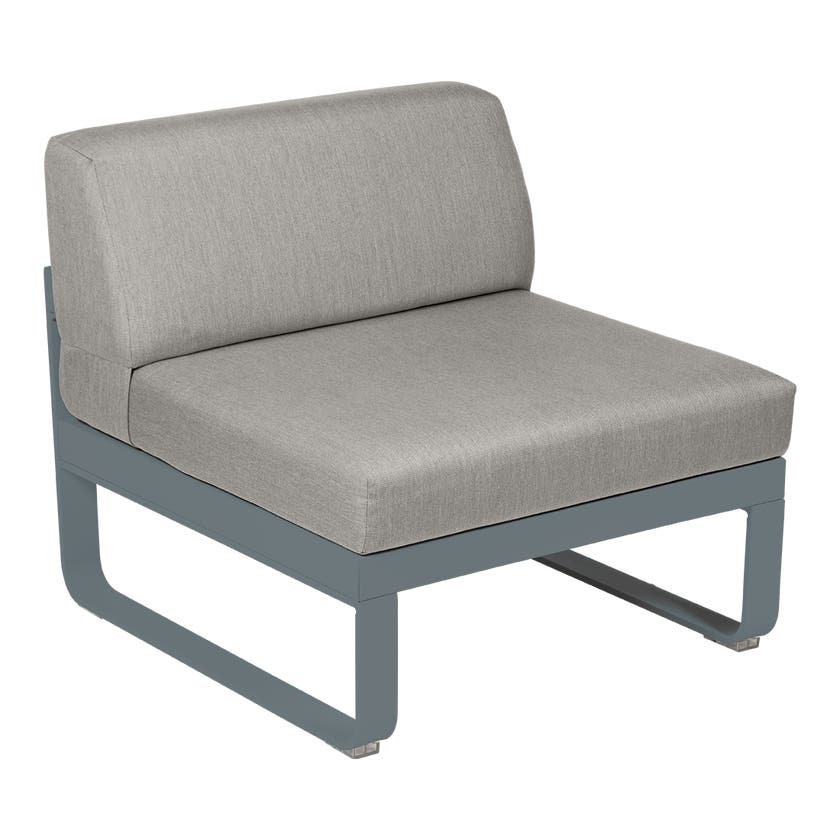 Module central BELLEVIE de Fermob, 1 place, Gris orage, Coussin Taupe grisé Module central BELLEVIE de Fermob, 1 place, Gris orage, Coussin Taupe grisé