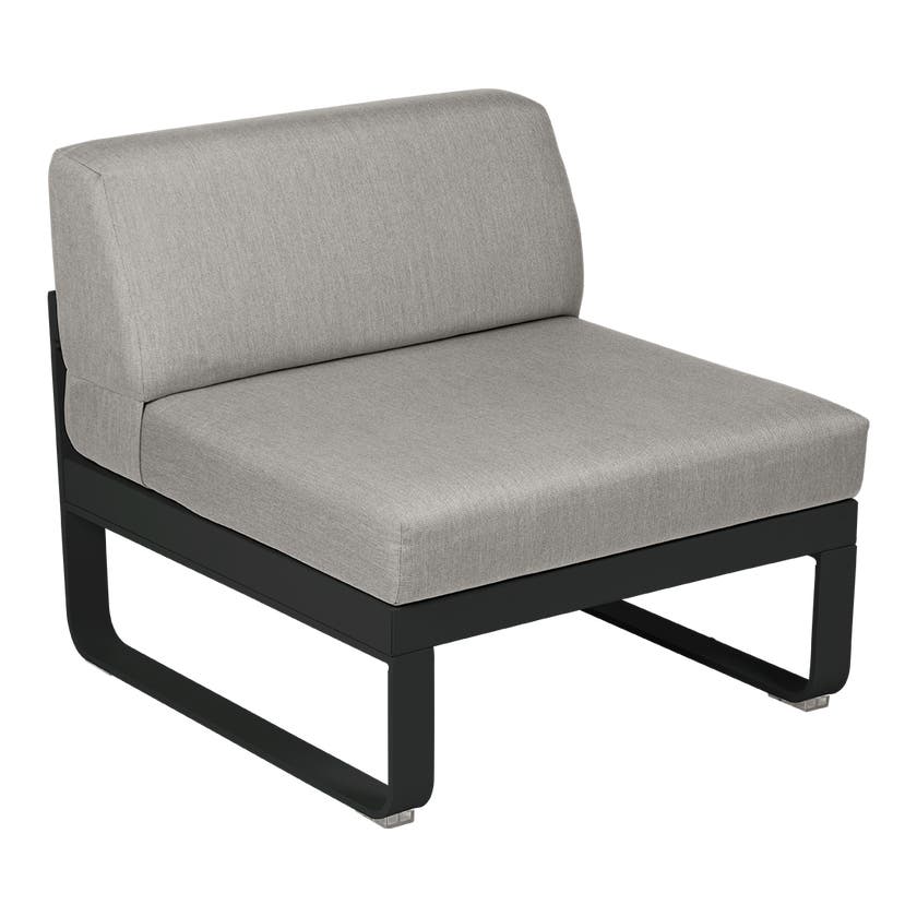 Module central BELLEVIE de Fermob, 1 place, Réglisse, Coussin Taupe grisé Module central BELLEVIE de Fermob, 1 place, Réglisse, Coussin Taupe grisé