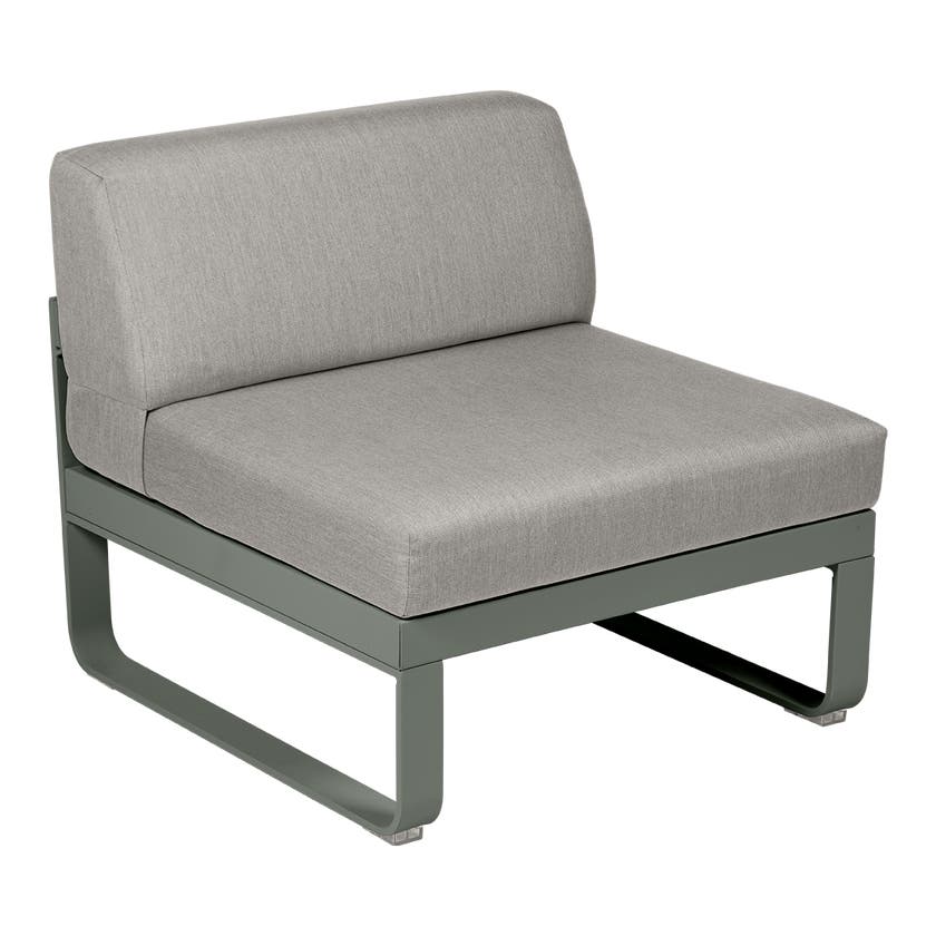 Module central BELLEVIE de Fermob, 1 place, Romarin, Coussin Taupe grisé Module central BELLEVIE de Fermob, 1 place, Romarin, Coussin Taupe grisé